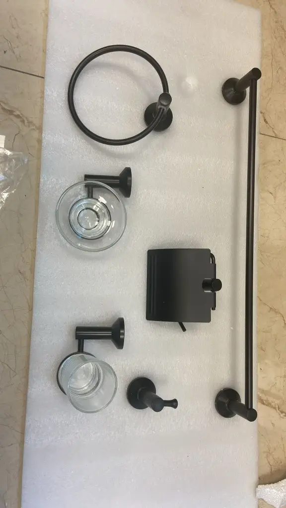اكسسورات حمام 6قطع اسود ADF008-H,black