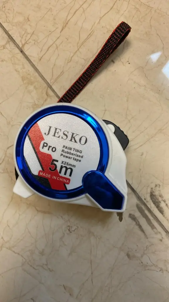 متر للقياس لون ابيض وازرق sy-103 5m*25