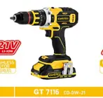 [295] دريل لاسيلكي GT7116,21V 13mm 