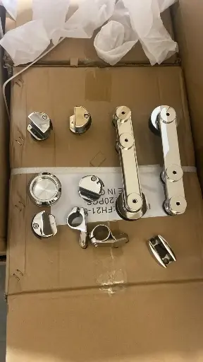 [659] BATHROOM DOOR FITTING SETS  مجموعات تركيب أبواب الحمام فضي