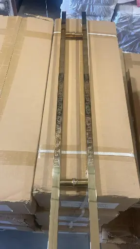 [646] GLASS DOOR HANDLE  مقبض باب زجاجي ذهبي M2