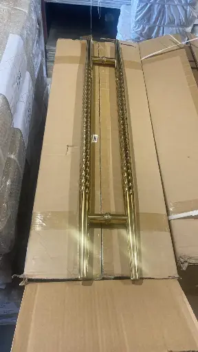 [634] GLASS DOOR HANDLE  مقبض باب زجاجي ذهبي