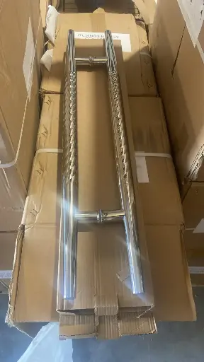 [630] GLASS DOOR HANDLE  مقبض باب زجاجي فضي