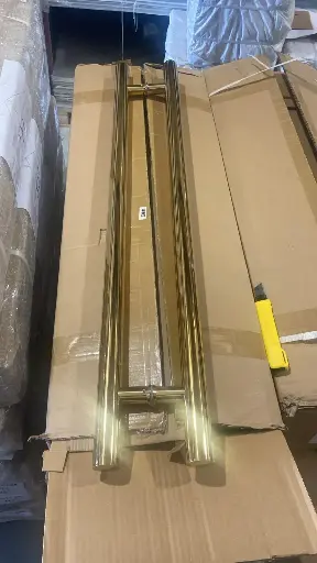 [625] GLASS DOOR HANDLE  مقبض باب زجاجي ذهبي