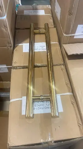 [622] GLASS DOOR HANDLE  مقبض باب زجاجي ذهبي