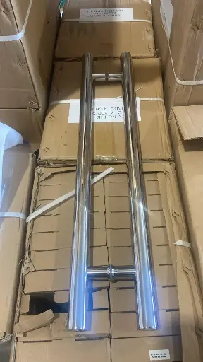 [621] GLASS DOOR HANDLE  مقبض باب زجاجي فضي