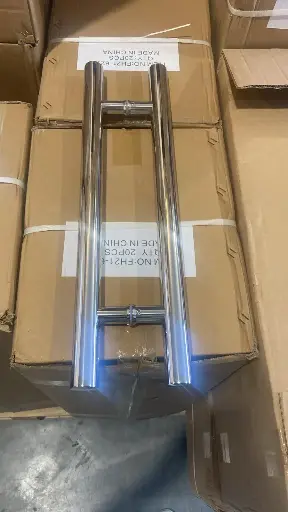 [618] GLASS DOOR HANDLE  مقبض باب زجاجي فضي