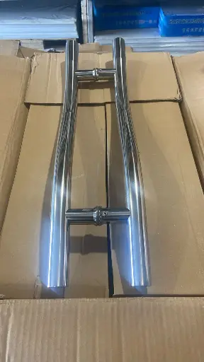 [613] GLASS DOOR HANDLE  مقبض باب زجاجي فضي
