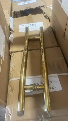 [612] GLASS DOOR HANDLE  مقبض باب زجاجي ذهبي